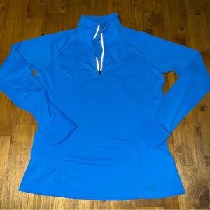 REI women's blue outdoor athletic 1/4 zip pullover size medium